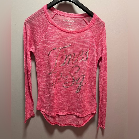Aeropostale Long Sleeve Times Square 42nd Light Sweater Pink - Picture 1 of 4